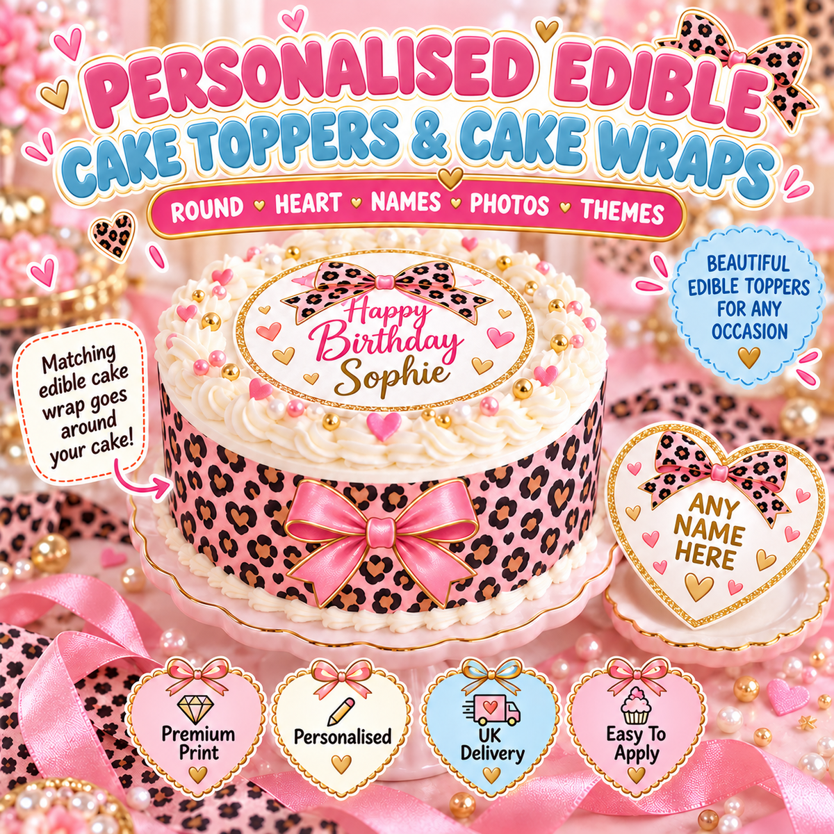 Cake & Cake Wrap Toppers