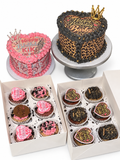 6”Heart Cake + 6 Cupcake Package